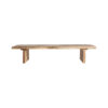 Mesa de centro lewes de estilo contemporáneo fabricado en madera de acacia en color marrón claro. Producto desmontable.