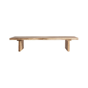 Mesa de centro lewes de estilo contemporáneo fabricado en madera de acacia en color marrón claro. Producto desmontable.
