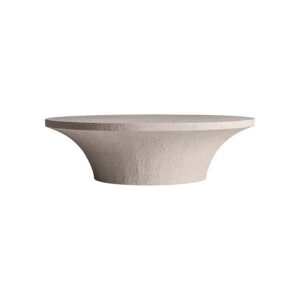 Mesa de centro sion de estilo contemporáneo fabricado en cemento en color beige.
