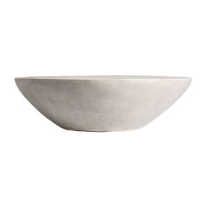 Mesa de centro telfs de estilo contemporáneo fabricado en cemento en color gris.