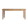 Mesa extensible heikant de estilo clásico fabricado en madera de fresno en color marrón claro combinado con chapa de madera. Producto extensible.