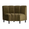 Módulo sofá central shul de estilo art deco fabricado en terciopelo en color verde combinado con espuma. Compatible con: 31383.