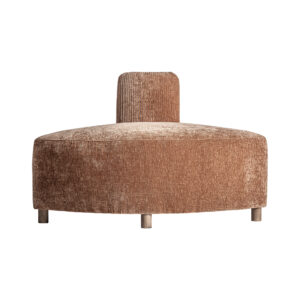 Módulo sofá central trevic de estilo contemporáneo fabricado en poliéster en color marrón combinado con madera de pino en color marrón y madera contrachapada. Compatible con: 36136 36137.