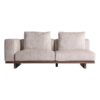 Módulo sofá esquinero Metti de estilo contemporáneo fabricado en poliéster en color topo combinado con madera dm en color marrón y espuma. Producto desmontable desenfundable. Compatible con: 36865.