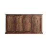 Mostrador agen de estilo colonial fabricado en madera de teka reciclada en color marrón.