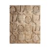 Panel decorativo akarit de estilo étnico fabricado en madera suar en color marrón claro con acabado natural.