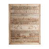 Panel decorativo Askale de estilo oriental fabricado en madera de teka en color crema con acabado envejecido combinado con madera de mango.