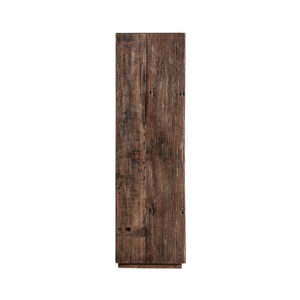 Peana Toigne de estilo contemporáneo fabricado en madera tropical en color marrón con acabado envejecido.