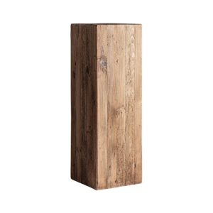 Peana Truel de estilo clásico fabricado en madera de pino reciclado en color marrón claro con acabado envejecido.