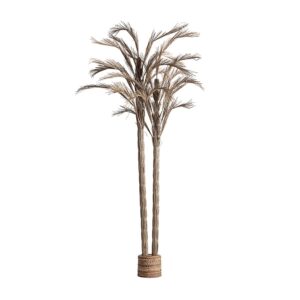 Planta Areca de estilo boho fabricado en fibra natural en color tonos neutros. Producto desmontable.