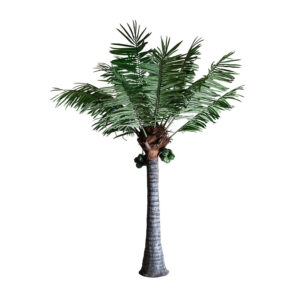 Planta Palmera de estilo étnico fabricado en plástico en color verde. Producto desmontable.