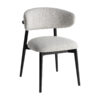 Silla Erlec de estilo contemporáneo fabricado en madera de arce en color negro combinado con poliéster en color gris.