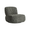 Sillón ken de estilo contemporáneo fabricado en madera de pino en color negro combinado con poliéster en color verde con acabado jaspeado y metal.