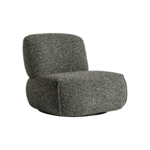 Sillón ken de estilo contemporáneo fabricado en madera de pino en color negro combinado con poliéster en color verde con acabado jaspeado y metal.