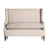 Sofá bar mutzig de estilo colonial fabricado en madera de mango en color beige combinado con poliéster y espuma. Producto desenfundable.