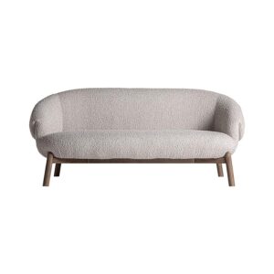 Sofá Jacquard de estilo contemporáneo fabricado en madera de olmo en color marrón claro combinado con poliéster en color beige.