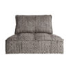 Sofá modular encs en color marrón estampado de estilo contemporáneo. Fabricado en poliéster combinado con terciopelo y lino. Producto desmontable desenfundable. Compatible con: 27368.