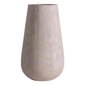 Tinaja Cieza de estilo clásico fabricado en cemento en color gris con acabado mate combinado con fibra de vidrio.