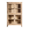 Vitrina carrik de estilo colonial fabricado en madera de mango reciclada en color marrón combinado con vidrio.
