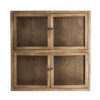 Vitrina modular Bern de estilo clásico fabricado en madera de olmo en color marrón combinado con vidrio en color transparente. Compatible con: 27009.
